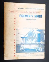 Esperance Vol. Fire Dept Firemen's Night Feb. 10, 1945 Schenectady NY So... - $24.99