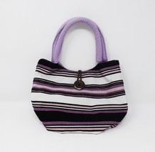 Reversible Purple &amp; White w/ Sparkle Handbag Purse - $14.95