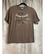 Vintage Star Wars X Wing Tie Fighter T Shirt Brown Size Medium - £21.87 GBP