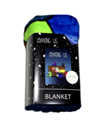 Among Us Blanket 62x90in Pictorial Couch In Space Navy Brown Blue Plush ... - $46.41 CAD