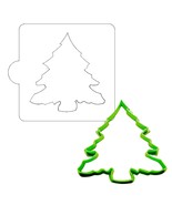 Christmas Tree Evergreen Stencil And Cookie Cutter Set USA Made LSC123 - $6.76 CAD
