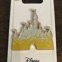 2022 Disney Parks Disneyland Resort Castle Silver Glitter Disney Pin spa... - $18.69