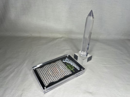 Superman Kryptonite, Clear Acrylic Crystal, Real Prop Replica, Plaque, Stand - £55.65 GBP