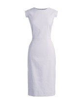 NWT J.Crew Resume Sheath in White Stretch Linen Blend Dress 4 $168 - $100.00