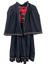 Norwegian girl bunad Embroidered folk costume Size 128 / 8 Y - £100.46 GBP