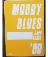 THE MOODY BLUES - VINTAGE ORIGINAL CLOTH CONCERT TOUR BACKSTAGE PASS - $185.64 MXN