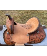 Western Barrel floral tooled Fiber Glass Tree Saddle with tack Set and f... - $7,032.69 MXN+