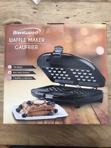 Brentwood Waffle Maker Black (TS-243) New in Box Electric Non-stick Surface - £18.24 GBP