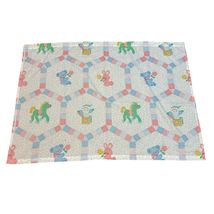 Vintage 80s Baby Nursery Single Curtain Panel Bear Horse Bunny Jack Box ... - $12.87