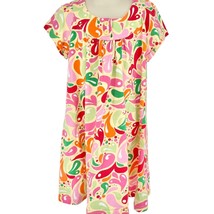Hanna Andersson Girls Size 5-6 Dress Multicolor Flair Short Sleeve 2 But... - $14.85