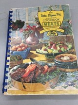 Vintage CookBook Spiral Beta Sigma Phi International Meats 1969 Oysters Poultry - £31.96 GBP