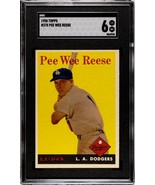 Pee Wee Reese 1958 Topps Baseball Card #375- SGC Graded 6 EX-NM (Los Ang... - $119.95
