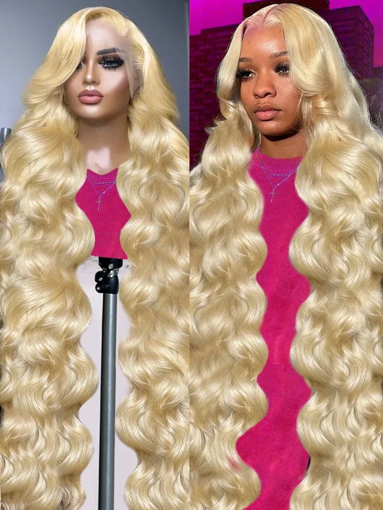 Body Wave Brazilian 613 Blonde Lace Front Human Hair Wigs For Black Women 30  - £77.38 GBP+