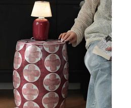 interoknack Ceramic Garden Stool with Hand-Painted Four-Leaf Clover, Red... - €598,40 EUR