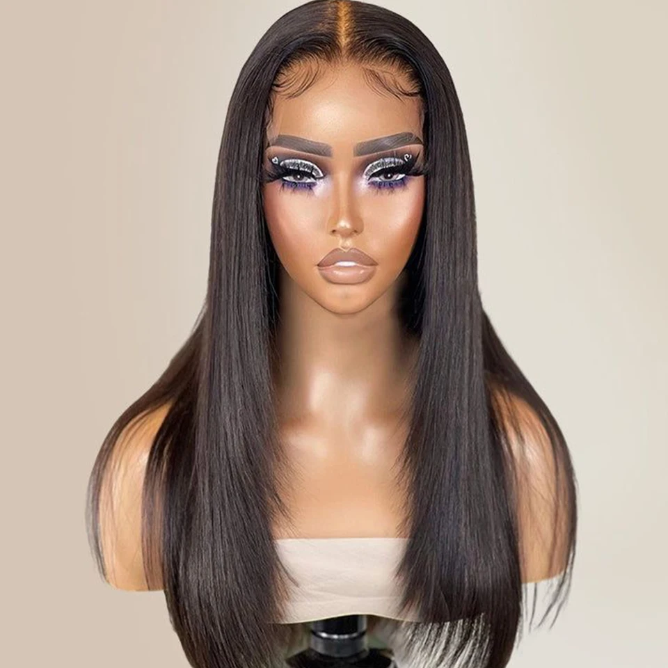 Transparent Human Hair Wigs On Sale Clearance Straight 13x4 Lace Front Wig Hum - £142.56 GBP