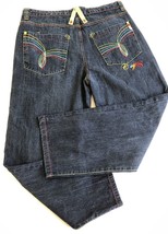 COOGI Australia Men&#39;s Black Denim Jeans 38x32 Bling Embroidery Pockets NWOT - £44.49 GBP