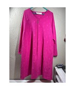 Stan Herman Robe Gown Night House Dress Long Sleeve Pink Size Small - $511.24 MXN