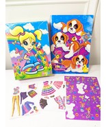Vintage Lisa Frank Milleny M Storage Box girl 2000 Saint Bernard sticker... - $42.00
