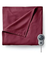 Sunbeam Full Size Electric Heated Fleece Thermal Blanket in Garnet Soft ... - £67.73 GBP