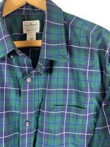 LL Bean Wrinkle Free Kennebunk Sport Shirt Size Large Button Down Blue G... - £44.61 GBP