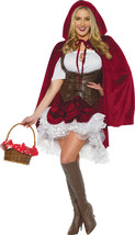 UNDERWRAPS Women&#39;s Deluxe Red Riding Hood Costume Dress, Burgundy, Brown, White, - £105.95 GBP