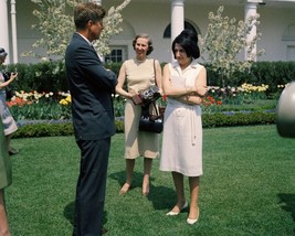 President John F. Kennedy with reporter Helen Thomas at White House Phot... - $8.81+