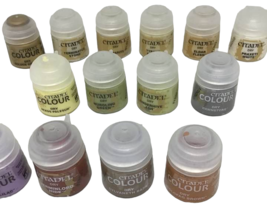 Citadel Colour Paint DRY Skull Stone Bark Green Brown Lilac Hexos Flesh ... - $89.05