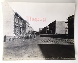 Antique Hibbing Minnesota Photograph Town Being Built 1920 Linen Back 9.5&quot;x 7.5&quot; - $60.00