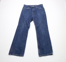 Vintage Levis 517 Mens 34x30 Distressed Bootcut Wide Leg Denim Jeans Blue USA - £71.57 GBP