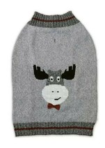 Medium Dog Sweater  MOOSE  Heather Warm Pet Outfit Apparel New Poodle Beagle - £7.94 GBP
