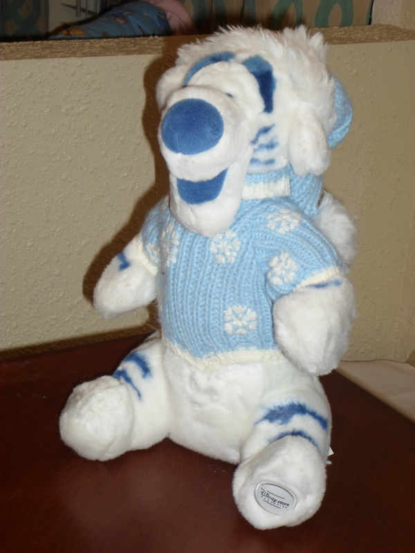 Disney Winnie the Pooh Christmas Snowflake White Tigger in Blue Sweater - $24.99