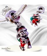 PANDORA DISNE SANTA MICKEY &amp; GIFT BAG Dangle Charm 797501ENMX US SELLER - $62.12 CAD