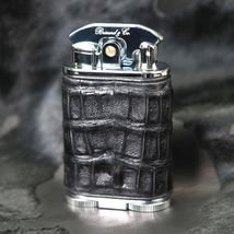 Brizard Gatsby Table Lighter covered in Genuine Black Caiman ( Empty-No ... - $316.80