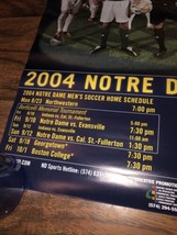 Notre Dame Mens Soccer 2004 “Staying In The Spotlight” Promo Schedule Po... - $18.40