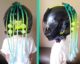 Handmade Braids , Pigtail , bubble braids for motorcycle Helmet  /  bike... - £15.24 GBP