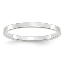 10k Gold 2mm Lightweight Flat Wedding Band Size 7 1WFLL020 - £122.89 GBP