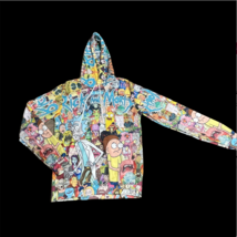 Rick &amp; Morty Cartoon Network Adult Medium Hoodie Sweatshirt All Over Print - $44.99