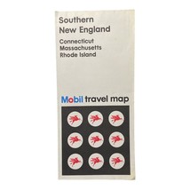 Vintage 1974 Mobil Travel Map Southern New England Massachusetts Connecticut RI - £6.66 GBP