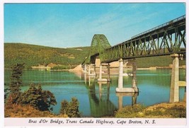 Postcard Bras d&#39;Or Bridge Trans Canada Highway Cape Breton Nova Scotia - $4.94