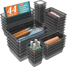 44 PCS Clear Drawer Organizer Set with 4 Sizes Storage Bins for Makeup J... - €23,24 EUR