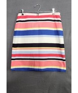 Talbots Womens Multi Color Striped Cotton Blend Fully Lined Pencil Skirt... - $25.97 CAD