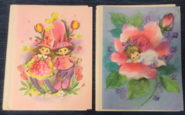 Vtg Cute Happy Anniversary &amp; Congratulations New Baby Greeting Card Pair 937A - £11.37 GBP