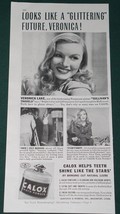 Veronica Lake Calox Tooth Powder Good Housekeeping Magazine Ad Vintage 1941 - $7.99