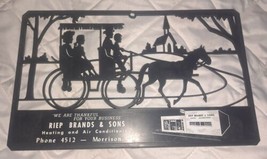 Silhouette Plastic Advertising Sign Riep Brands &amp; Sons Heating &amp; Air Mor... - $32.71
