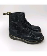 Dr Martens Vonda Mono Boots 1460 Womens 8 US 39 EU Black Leather Floral ... - £49.20 GBP