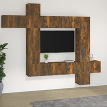 9 Piece TV Cabinet Set Smoked Oak Engineered Wood - £236.31 GBP