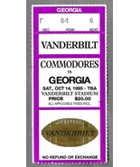 VANDERBILT COMMODORES vs GEORGIA BULLDOGS 1995 College Football Game Tic... - $185.15 MXN
