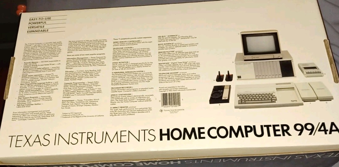 Vintage TI-99/4A Computer – w/ Power Cord, Video Cord & Manuals – Untested As IS Item image 11