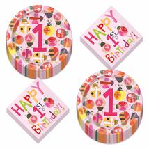 Ladybug Party Theme - Cute as a Bug Whimsical Pink First Birthday Paper ... - £9.17 GBP