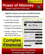 Complex Financial Power of Attorney - Form &amp; Instructions ( Legal Kit ) - $189.88 MXN